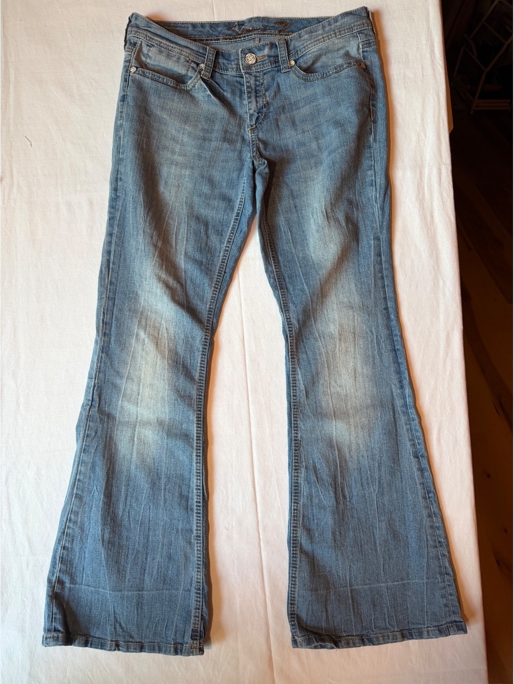 Seven 7 Women's Flared Blue Denim Jeans Size 10